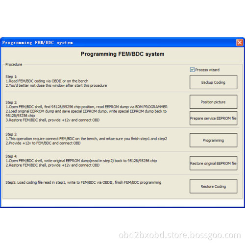 VVDI2 BMW FEM & BDC Functions Authorization Service Without Ikeycutter Condor